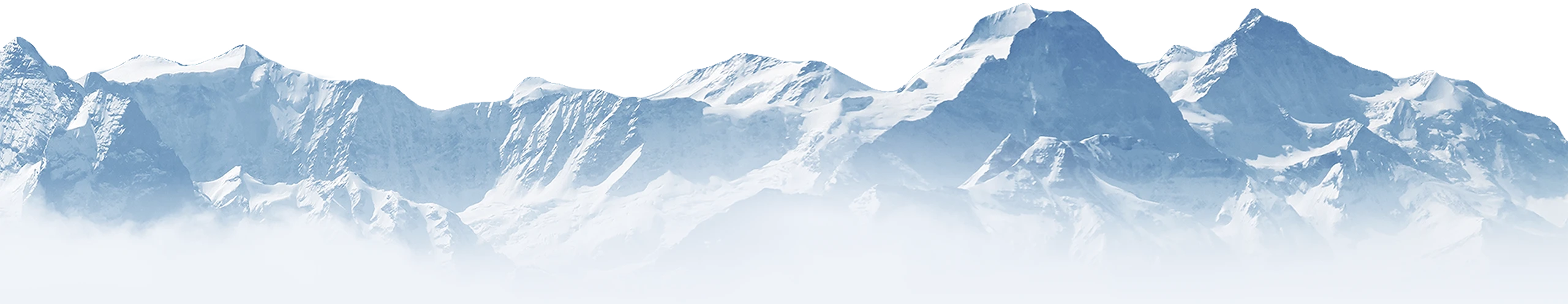 Panoramic view of swiss alps in winter
